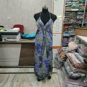 Boho Floral Print Halter <b>Maxi</b> <b>Dress</b> Women Sleeveless Empire Waist A-Line Summer Vacation <b>Chiffon</b> Gown - Product Image 3