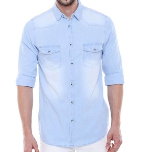 Servicio OEM, Camisas Vaqueras Personalizadas, 100% Algodón, Resistentes al Viento, de Secado Rápido, con Botones, Ajuste Cómodo, Manga Larga, Logotipo Personalizado - Product Image 1