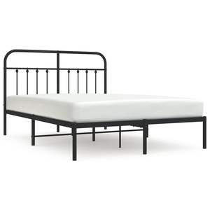 Base de Cama de Acero con Recubrimiento de Polvo Negro de 59.1x78.7 Pulgadas, Camas Metálicas - Product Image 2