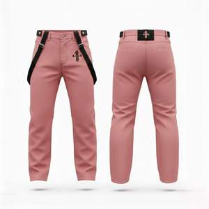 Pantalones de Esquí para Hombre 2026 de Alta Calidad, 100% Poliéster, Teñido Liso, Impermeables 10,000mm, Aislamiento de Forro Polar, Cierre de Gancho y Bucle, Personalizables - Product Image 2