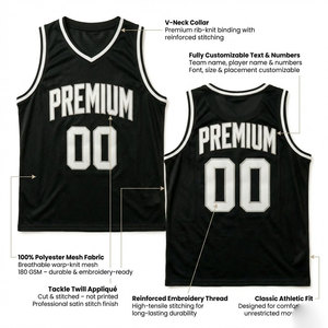 OEM Custom Team Basketball Jersey Breathable Polyester Mesh Sleeveless Training Uniform - Product Image 3