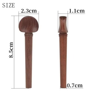 Chevilles d'accordage en bois massif pour Oud noir, Chevilles d'accordage en acajou pour Oud, Ensemble de 12 chevilles d'accordage en bois massif pour Oud - Product Image 1