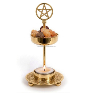 Quemador de Metal para Rituales Sagrados con Cuenco de Resina Móvil - Product Image 1