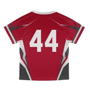 Maillot de lacrosse unisexe rouge et noir sublimé, léger, en polyester, uniforme sportif, entraînement, match, vêtements d'équipe - Product Image 2