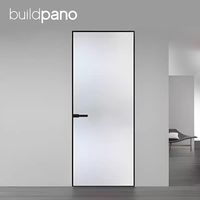 Porte battante en verre moderne de luxe, étanche, avec cadre doré et panneau en verre transparent, design fini pour l'entrée de la villa