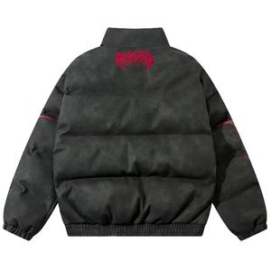 Blousons d'hiver unisexes en gros, imprimés effet délavé, haute qualité, designs personnalisés, en cuir imperméable - Product Image 3