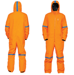 <b>Men</b> Orange Waterproof Ski <b>Jumpsuit</b> Hooded Zipper Closure Synthetic Insulated Snow Wear Adult - Product Image 4