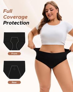 Culotte menstruelle réutilisable en coton tricoté pour femme, taille haute, anti-fuite, écologique, séchage rapide, absorbante, respirante, avec nœud, pour adultes - Vente en gros - Product Image 2