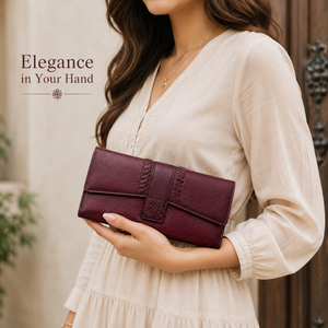 Premium Genuine Full Grain Leather Elegant <b>Long</b> <b>Wallet</b> for Women Vintage Bifold Clutch <b>Wallet</b> Large Capacity Travel Organizer - Product Image 2