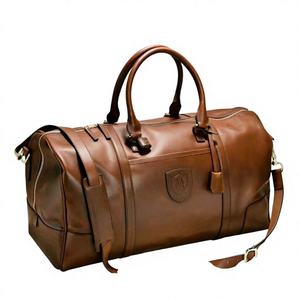 OEM Custom Genuine Leather Vintage Waterproof Travel Duffel <b>Bag</b>-Multifunctional Storage Handmade - Product Image 4