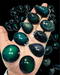 FAIJAN GEMS - Gemas Sueltas de Obsidiana Arcoíris Natural, Cabujón Pulido, Formas Variadas, Todos los Tamaños, Certificado por Terceros, Rajasthan - Product Image 3