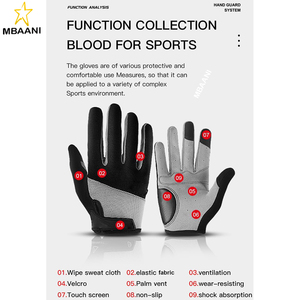 Gants de cyclisme à doigts entiers pour hommes et femmes, gants de vélo à doigts entiers compatibles avec les écrans tactiles, accessoires de cyclisme pour hommes - Product Image 6