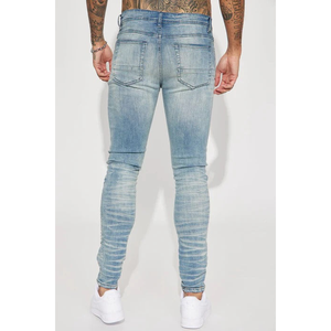 Men's High Waist Casual Urban Style <b>Denim</b> <b>Trousers</b> Streetwear Workout Mom Jeans in Harem Boyfriend Style - Product Image 2