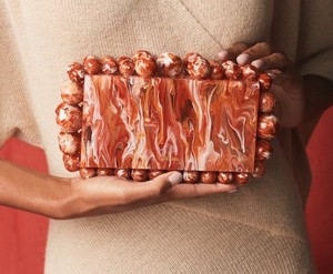 Decorative <b>Beaded</b> Epoxy Resin Clutch Evening Bag With Resin Handle Event Festive Party Trending Luxury Fashion Statement Purse - Product Image 5