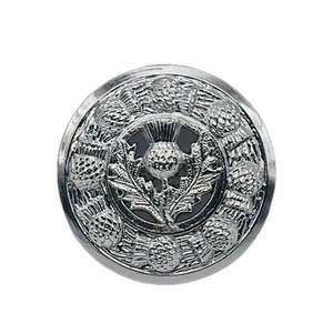 Broche Escocés de Plata con Diseño de Espino y Escudo para Kilt, Accesorios para Vestidos Highland - Product Image 3