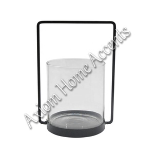 Axiom Home Accents Chic fait à la main moderne ensemble d'accent de noël minimaliste luxe bougeoirs en bois lanternes pots pour la maison - Product Image 2