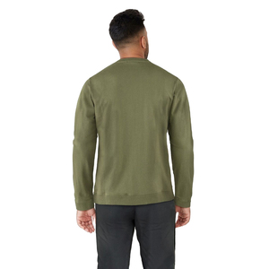 Men's Winter Fleece Sweatshirt 100% Cotton <b>Jumper</b> Custom Logo Silk Screen Printing Solid O-Neck 380g - Product Image 4