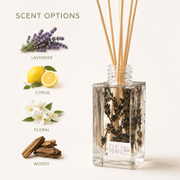 Diffuseur de parfum en verre décoratif botanique 100 ml, parfum personnalisé et étiquette privée OEM