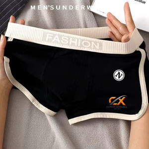 Factory Price Anti-Static 100% Cotton Knitted Crocheted <b>Boxer</b> Briefs for Men | <b>Custom</b> Logo ODM Bulk Supply Private Label - Product Image 4
