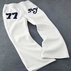 Pantalon de jogging décontracté pour homme avec logo personnalisé, 100 % coton, écologique, séchage rapide, coupe droite, style streetwear - Product Image 1