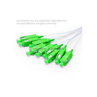SC APC 1x2 1x4 1x8 1x16 1x32 Mini PLC Tabung Baja Pembagi Serat Optik Kabel PVC 0.9mm 0.5m Jaringan FTTH