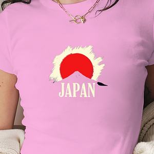 Camiseta corta moda mujer sol Japón - Product Image 3