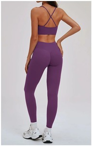 Soutien-gorge de sport sans couture personnalisé pour femme, dos croisé, dos nu, pour fitness, yoga et entraînement en salle de sport – Vente en gros - Product Image 5