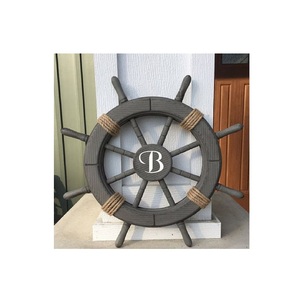 Wooden <b>Ship</b> <b>Wheel</b> Nautical Voyage Decor Accent Crafted to Bring Maritime Tradition and Coastal Warmth into Every Interior - Product Image 2