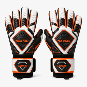 Guantes de Portero de Fútbol Profesionales, Palma de Látex Duradera con Agarre, Soporte Transpirable para la Muñeca, para Partido y Entrenamiento, Personalización de Marca - Product Image 2