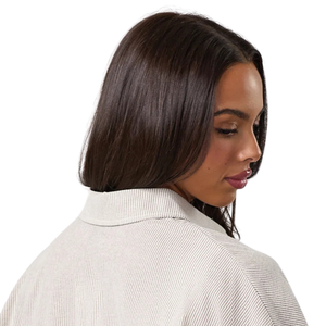 Camisa Oversize de Mujer con Rayas Beige y Botones, Ligera, de Manga Larga, Estilo Casual, para Usar en Capas, para el Día a Día - Product Image 3