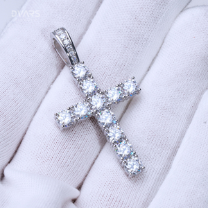 Colgante de Lujo Hip Hop con Incrustaciones de Moissanita, Plata de Ley 925 con Baño de Rodio, Certificado GCI IDGL, Diamante Dvars DHP-228 - Product Image 2