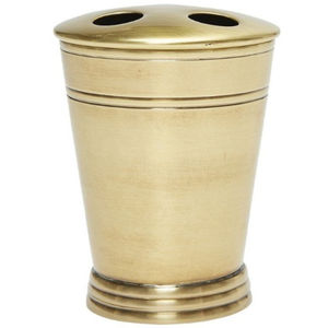 Antique Brass Pitted Metal <b>Tooth</b> <b>Brush</b> <b>Holder</b> High Quality Modern Gold Glossy Finish Cylinder Shape Bathroom Accessory - Product Image 6