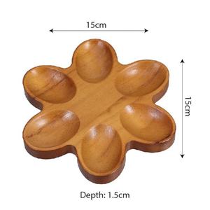 Wooden <b>Egg</b> Holder 6 Compartment Kitchen Storage <b>Eco</b>-Friendly Natural Brown Color Dishwasher Safe Freezer Safe Lavie <b>Egg</b> - Product Image 6