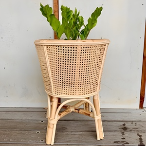 Porte-plante en rotin pour décoration de jardin balcon terrasse présentoir à fleurs extérieur porte-pot naturel pour jardinière - Product Image 6