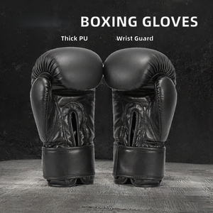 Guantes de Boxeo Profesionales de Alta Calidad, 8oz 10oz 12oz, Cuero PU, Correa de Muñeca Ajustable, Cierre de Gancho y Bucle, Personalizables - Product Image 3