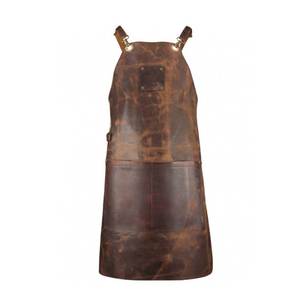 Delantal de Cuero de Grano Completo con Acabado Encerado Rústico, Correa de Hombro Ajustable, Bolsillo Grande, para Hombre Adulto, Casual, para las Cuatro Estaciones - Product Image 1