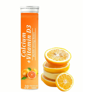 Tabletas Efervescentes con Sabor a Naranja Refrescante, 20 Unidades, Calcio y Vitamina D3, para Uso Diario, con Calcio y Vitamina D3 - Product Image 1