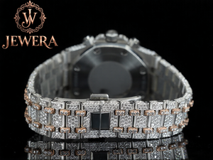 Full Stone Hip Hop Moissanite Diamond Watch with OEM ODM Customization for Global Distributors and Importers Available for Sale - Product Image 3