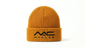 Gorro de Punto Macleo Negro 100% Algodón con Logotipo Bordado, Unisex, Casual, Invierno, 54-56CM - Product Image 6