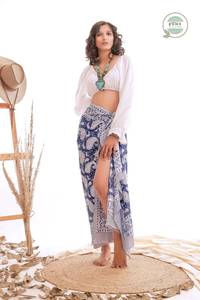 Serviette de plage longue en coton confortable pour femme, motif animal, séchage rapide, impression de logo personnalisé, style sarong populaire, best-seller - Product Image 3