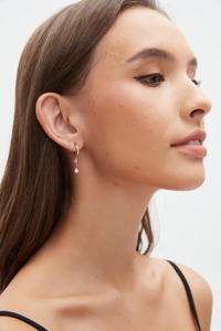 Elegantes Pendientes de Oro de 14K con Diamantes Rosados y Blancos en Forma de Pera Cultivados en Laboratorio, Claridad VS+, Certificados por IGI, Regalo para el Día de la Madre - Product Image 3