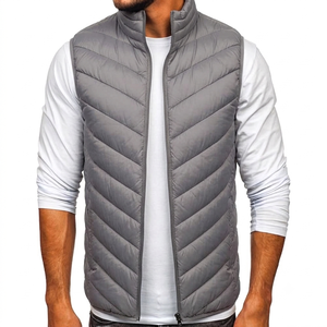 Custom Embroidery Logo Men's Lightweight Quilted Puffer Sleeveless Zip Up Insulated Body <b>Warmer</b> Outdoor Casual Winter Waistcoat - Product Image 1