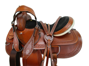 Silla de Montar Western de Cuero Genuino Hecha a Mano Premium para Caballos, Equipo de Equitación para Ranch, Trail, Barrel Racing y Roping, Directo de Fábrica - Product Image 6