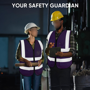 เสื้อกั๊กนิรภัยแบบมองเห็นได้ชัดเจน ระบายอากาศได้ดี พร้อมแถบสะท้อนแสงสีเงิน สำหรับการช่วยเหลือข้างทางและงานก่อสร้าง - Product Image 6