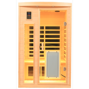ห้องซาวน่าอินฟาเรดแบบสองคนแบบมีช่องเปิดปิดด้านหน้าและแผงทำความร้อน - Product Image 1
