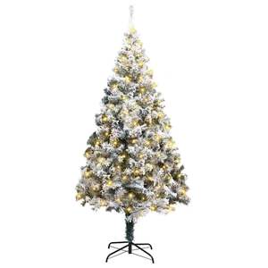 Árbol de Navidad Artificial de PVC y Acero Blanco de 70.9 Pulgadas con Decoración Navideña Elegante y Duradera de Plástico - Product Image 2
