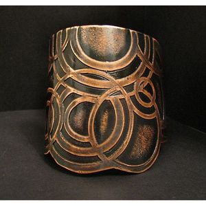 Boutons de manchette et bracelets ethniques de luxe en laiton et cuivre, accessoires de bijouterie - Product Image 6