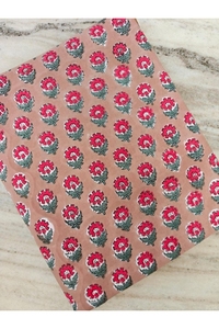 Tela de algodón estampada a mano con motivos florales, elegante, ecológica, reutilizable, personalizada, proveedor de tela estampada a mano para pedidos al por mayor. - Product Image 2