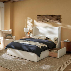 FERLY Luxury Platform Storage <strong>Bed</strong> Modern Fabric Upholstered <strong>Bed</strong> Frame with Large <strong>Under</strong> <strong>Bed</strong> <strong>Drawers</strong> for Bedroom - Product Image 1