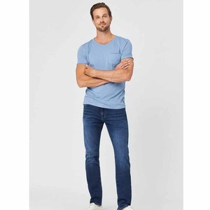 Jeans de Hombre Personalizados de Cintura Alta, Estilo Holgado, Lavado Ácido, Vintage, Desgastados, con Corte Recto y Cintura Media - Product Image 4